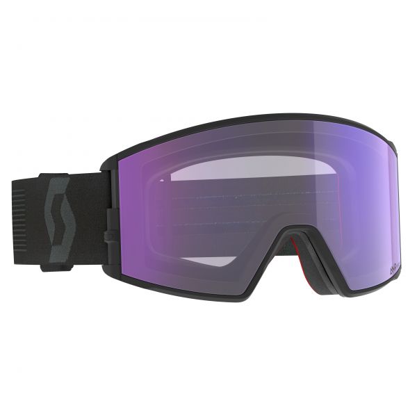 Scott React LS mineral black enhancer teal chrome Skibrille